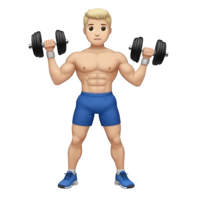 fir person lifting dumbbells,sideways photo sticker