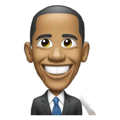 Barack Obama dans la tour Eiffel sticker