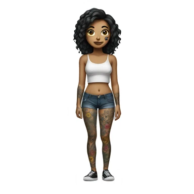 Full body Tattooed girl sticker