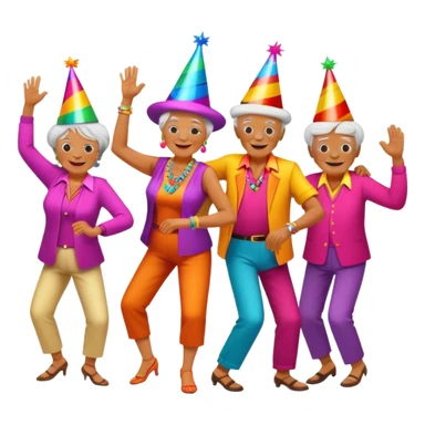 Twerking old people sticker