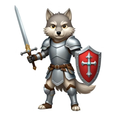 Wolf crusader  sticker