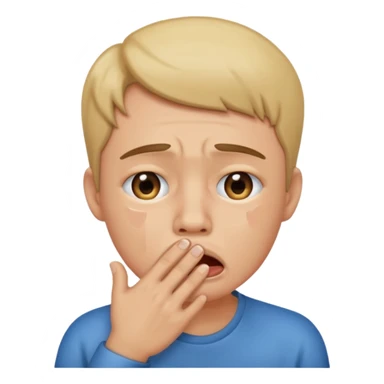 crying with a hand in the mouth  sticker