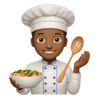  black Chef Holding Bowl sticker