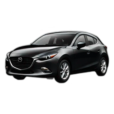 Black Mazda 3 driving fast sticker