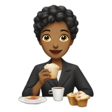 Parisian in cafeteria sticker