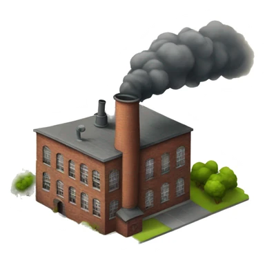 old factory with chimney sticker