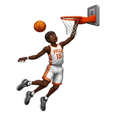 Basketball player dunking  sticker