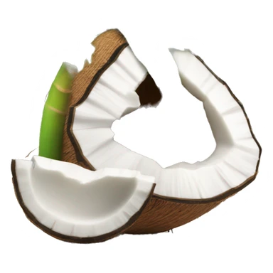 a coconut on a  sticker