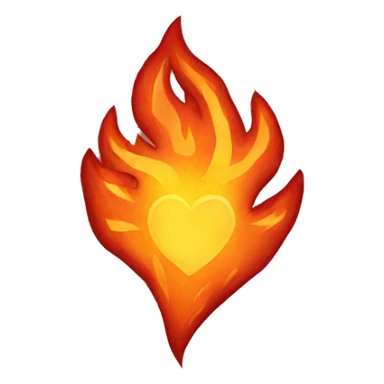 Fire heart sticker