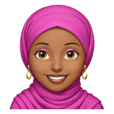 Brownskin black girl with pink hijab  sticker