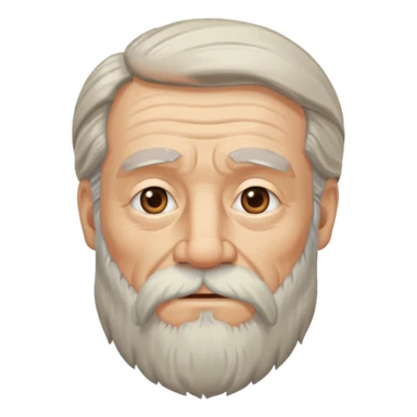 old man bearded long haired sticker