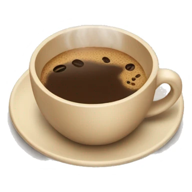 Beige cup of coffee sticker