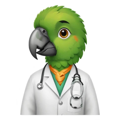 Parrot doctor sticker