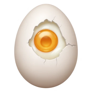 A very white egg with human features sticker