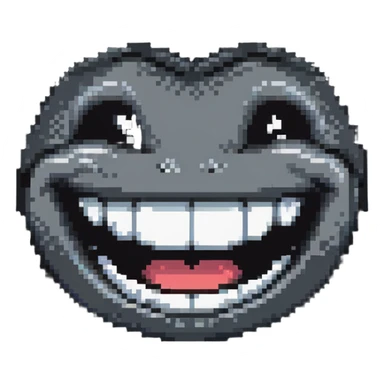 smiling face with big teeth and wide grin, happy expression sticker