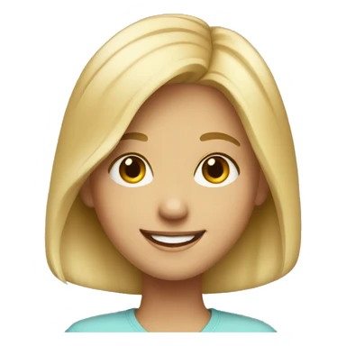 smiling blonde girl portrait sticker
