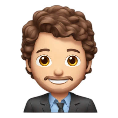 Chris Pratt brunette cartoon sticker