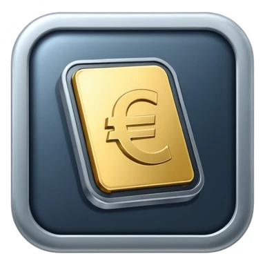 Electronic chip euro sign  sticker