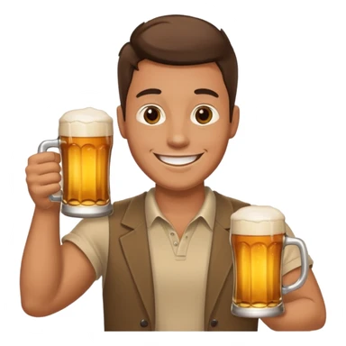 hombre con una cerveza sticker