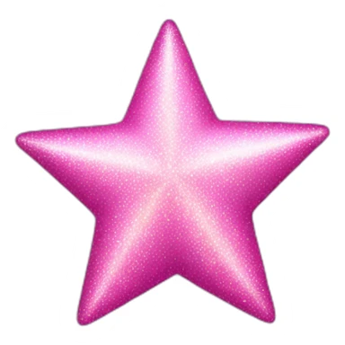 pink star sparkle sticker