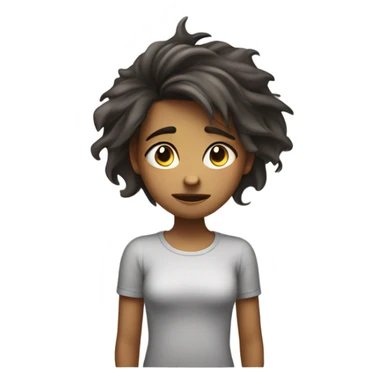 a girl scratching her head looking confused sticker