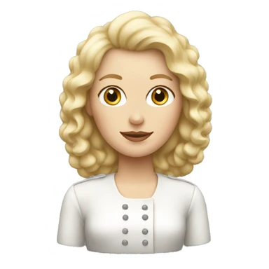 Blonde Frau mit weißen Pudel sticker