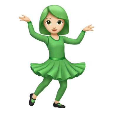 un numero 3 bailando en un fondo verde sticker