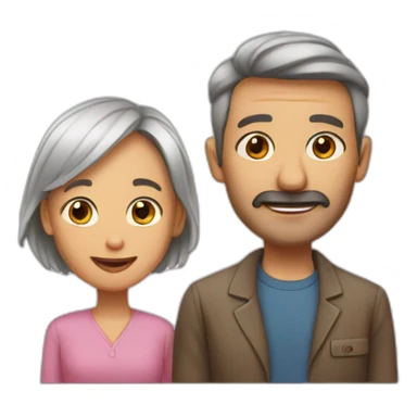 Maman et papa sticker