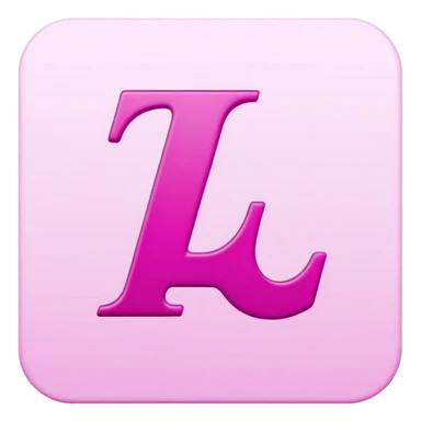 Letter “L” in magenta pink color sticker