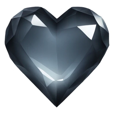 Dark gray crystal heart sticker