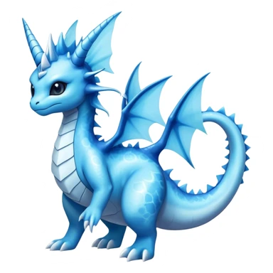 Edgy cool Dragonair-Vaporeon-creature-hybrid full body  sticker