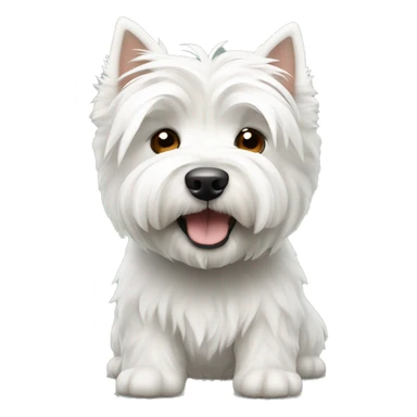 Cute West highland white terrier sticker