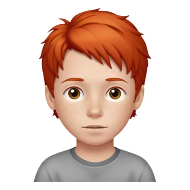red haired kid  sticker