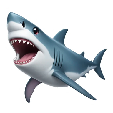 shark with tongue out  sticker