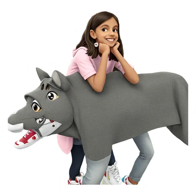 smiling girl in sneakers outdoors sticker