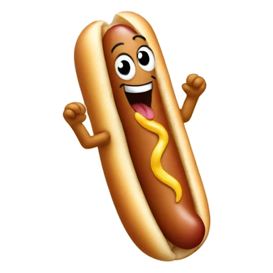 Dancing hot dog sticker