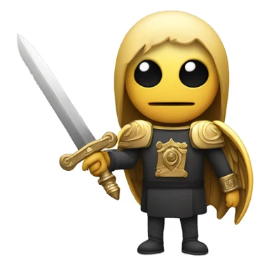 a lock with wings and arms holding a sword sticker