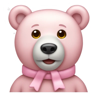Light pink Christmas bear sticker