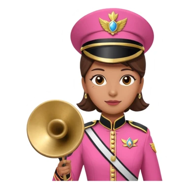 Parade Marchers, drum major, pink uniform famale sticker