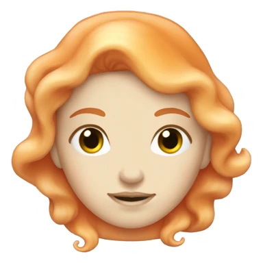 pale skinned orange mermaid  sticker