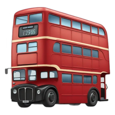 Red Double decker bus sticker