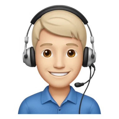 Emoji for call center worker (man) sticker