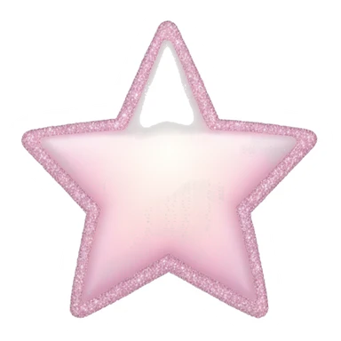 pale pink star sparkle sticker