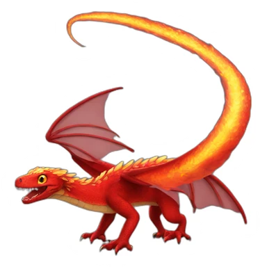 Red fire Serpant with wings sticker