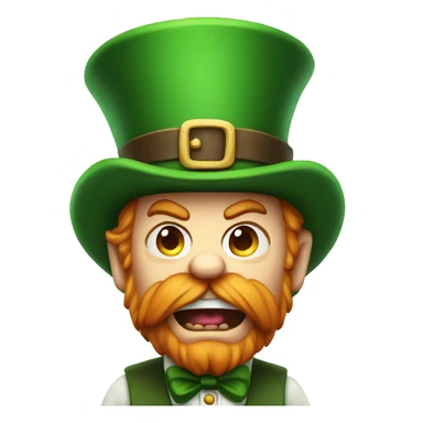 Angry leprechaun sticker