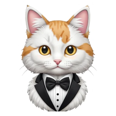 Cat wearing a tuxedo sticker