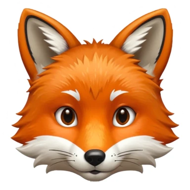 fox face with a paw print sticker