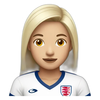 asian woman with england football shirt sticker