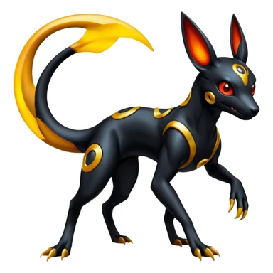 Futuristic Salandit-Electrike-Umbreon-Houndoom-Genesect-Pokémon-Fakémon-hybrid-creature sticker