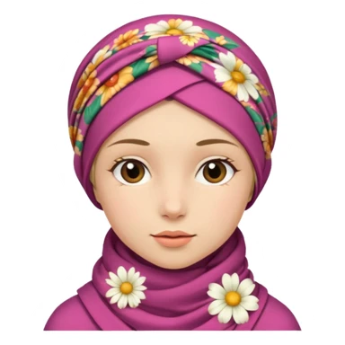 A girl wearing a headscarf sticker